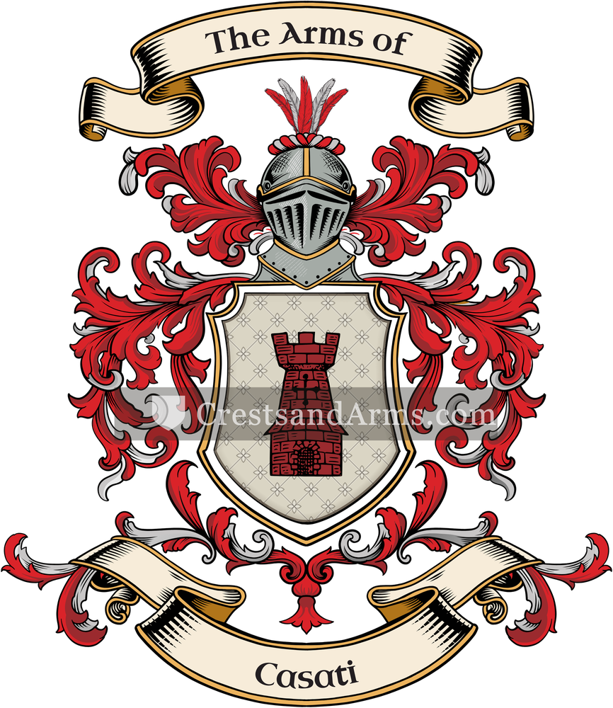 The Casati coat of arms, drawn from the recorded blazon