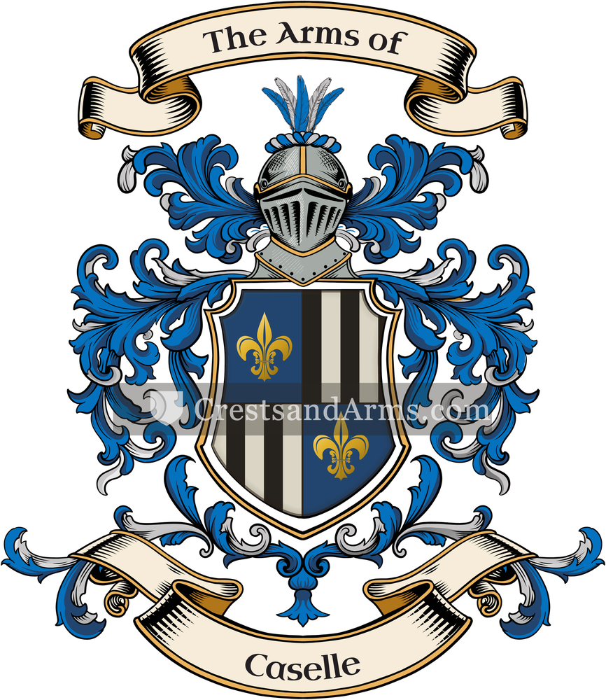 The Caselle coat of arms, drawn from the recorded blazon