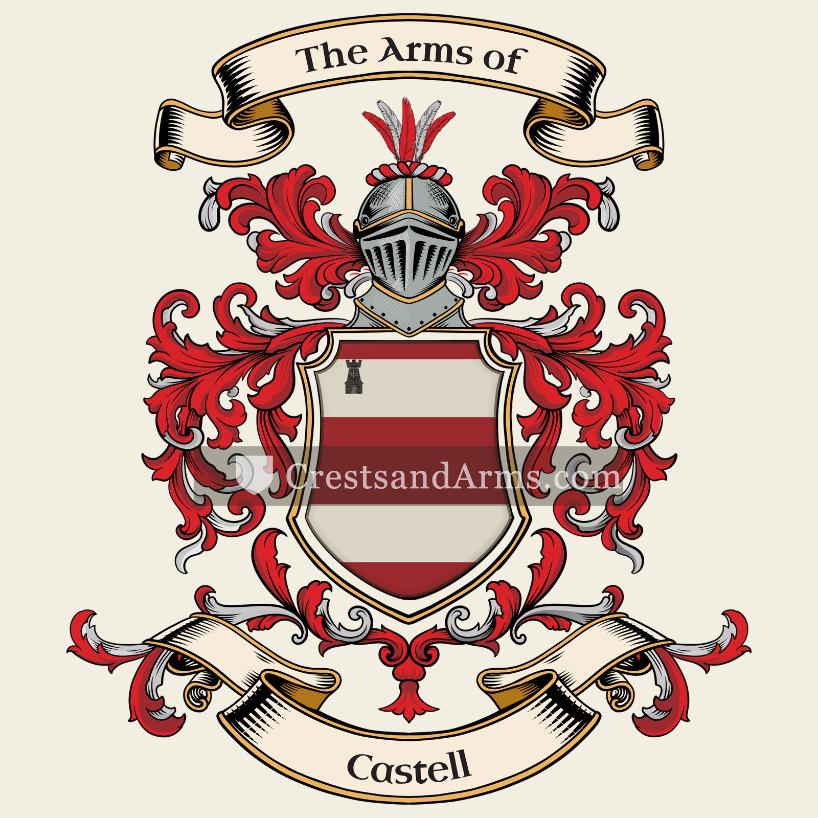 The Castell coat of arms