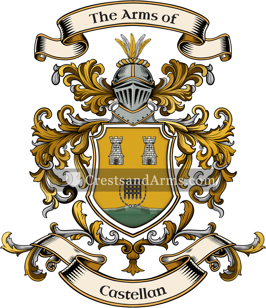 The Castellan coat of arms, drawn from the recorded blazon