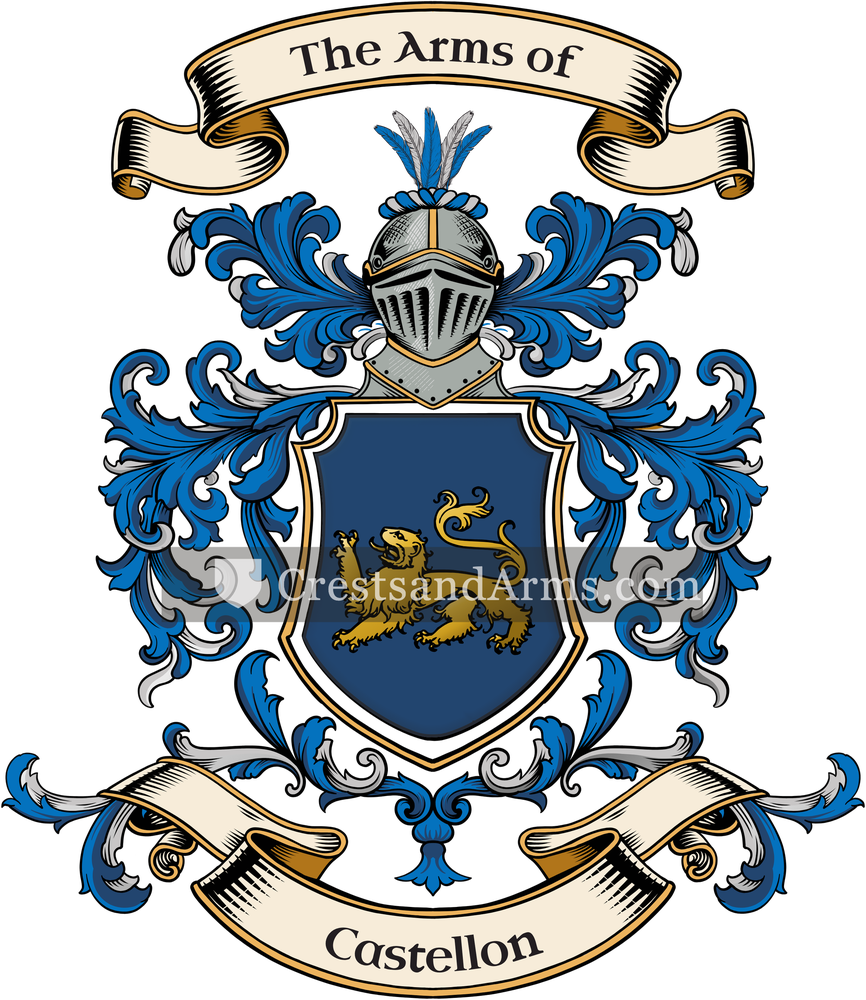 The Castellon coat of arms, drawn from the recorded blazon