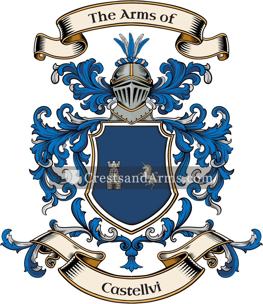 The Castellvi coat of arms, drawn from the recorded blazon