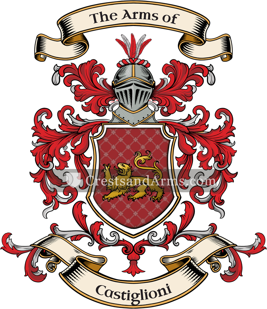 The Castiglioni coat of arms, drawn from the recorded blazon