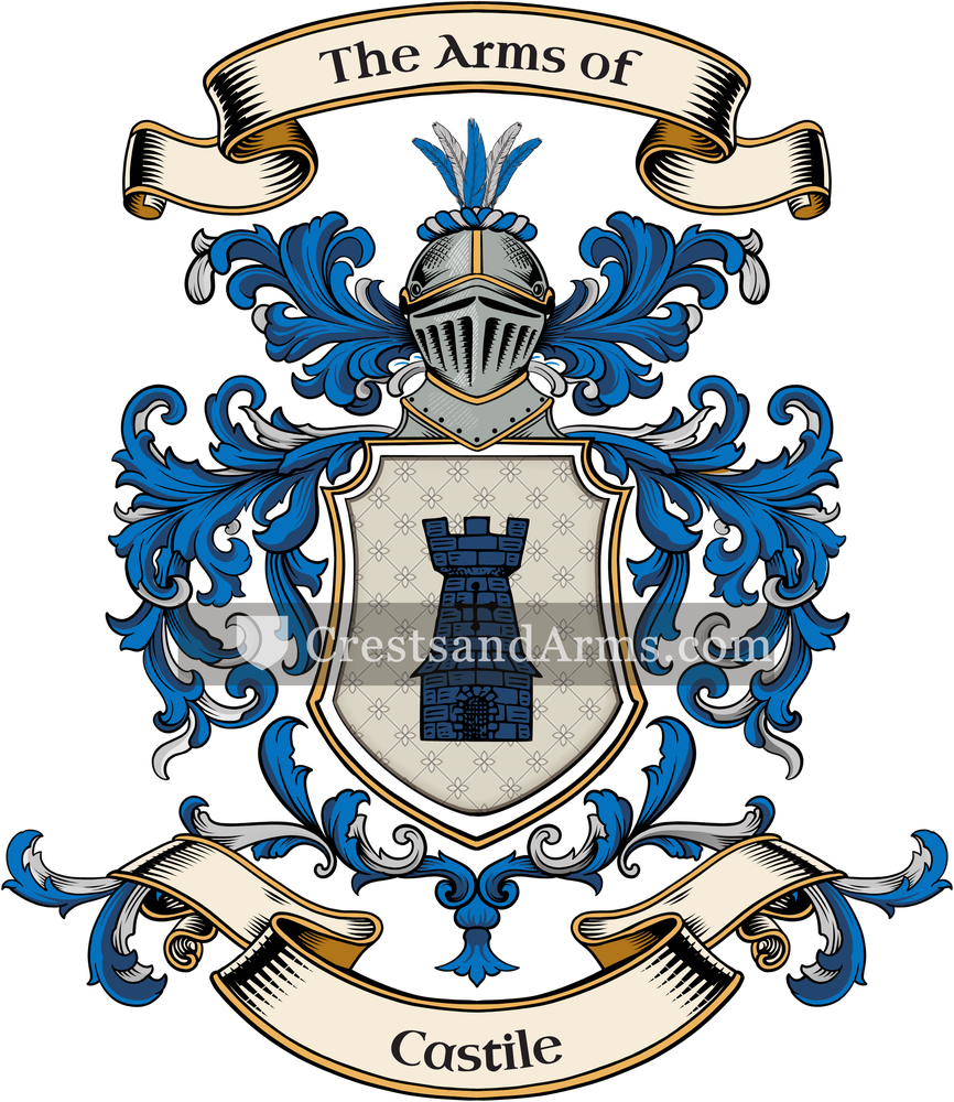 The Castile coat of arms, drawn from the recorded blazon