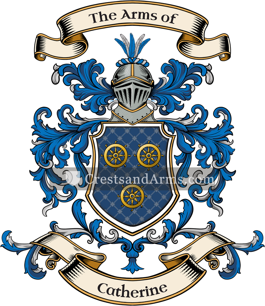 The Catherine coat of arms, drawn from the recorded blazon