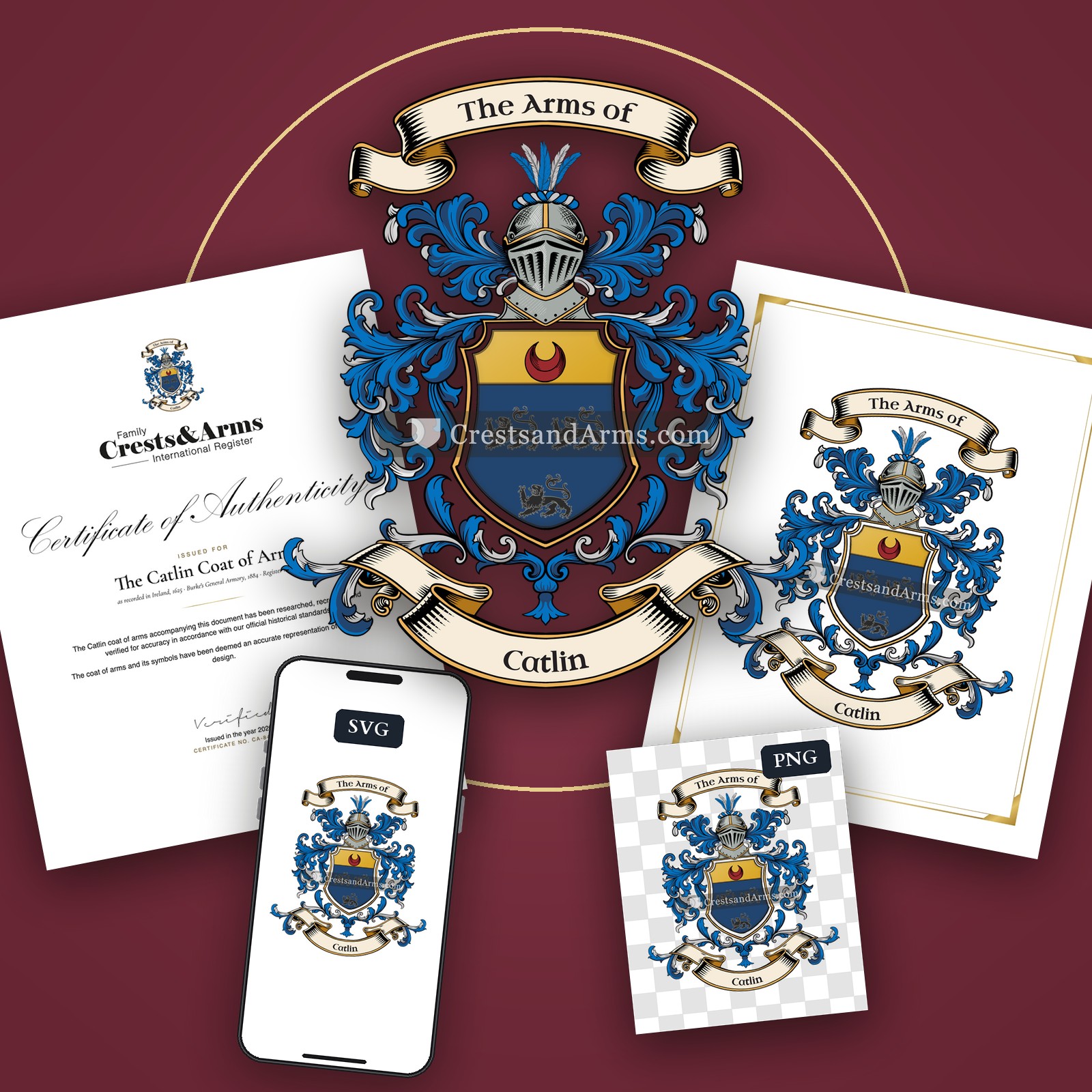 The Catlin coat of arms