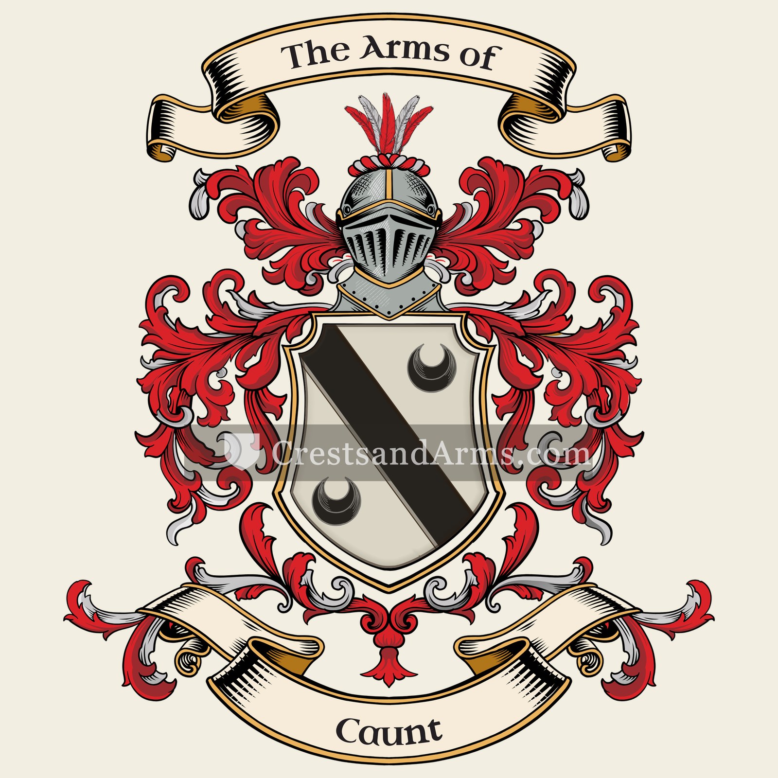 The Caunt coat of arms