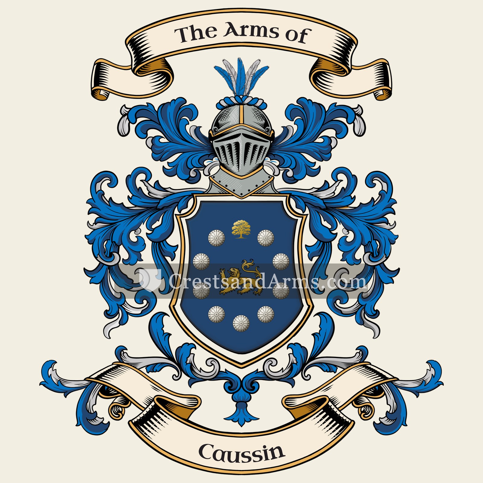 The Caussin coat of arms