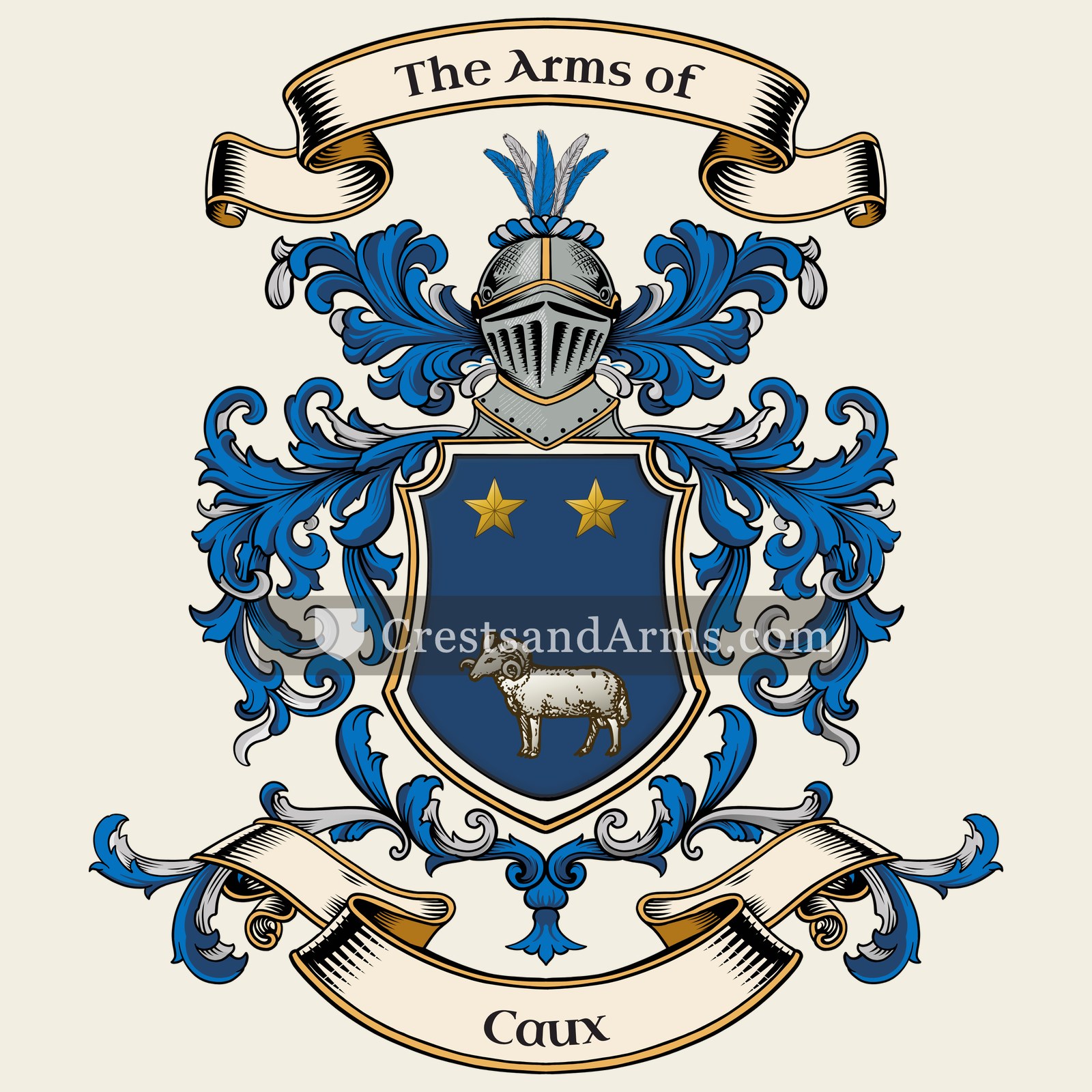The Caux coat of arms