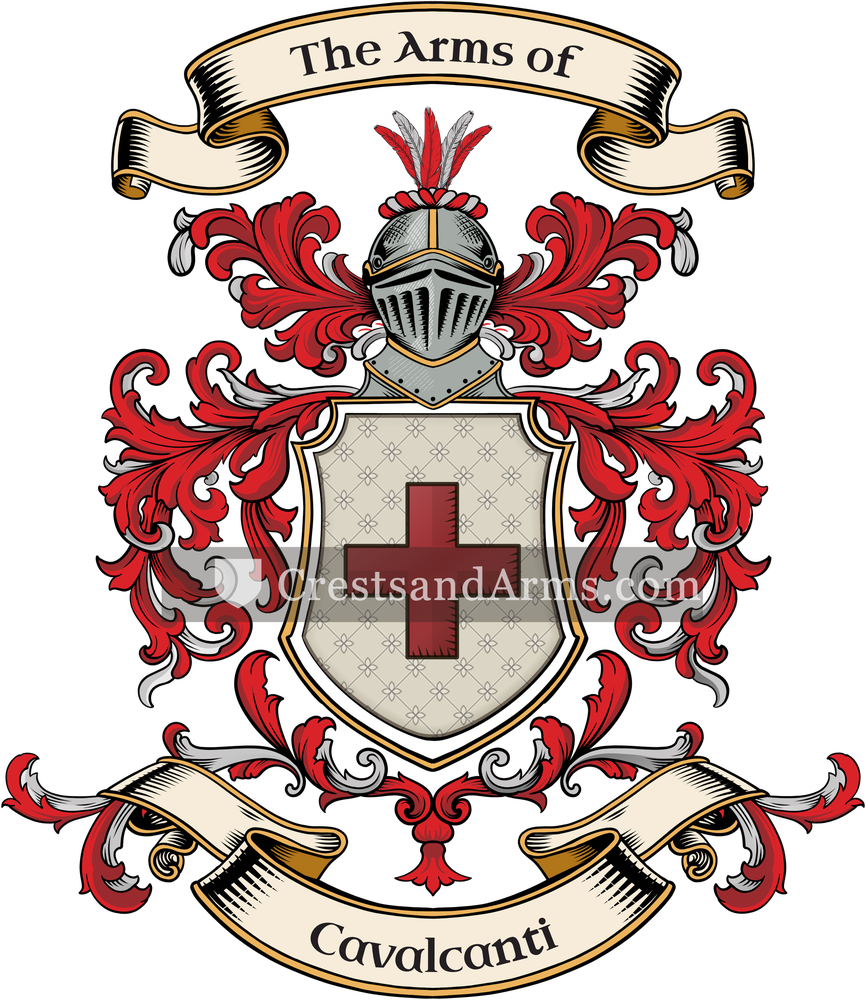 The Cavalcanti coat of arms, drawn from the recorded blazon