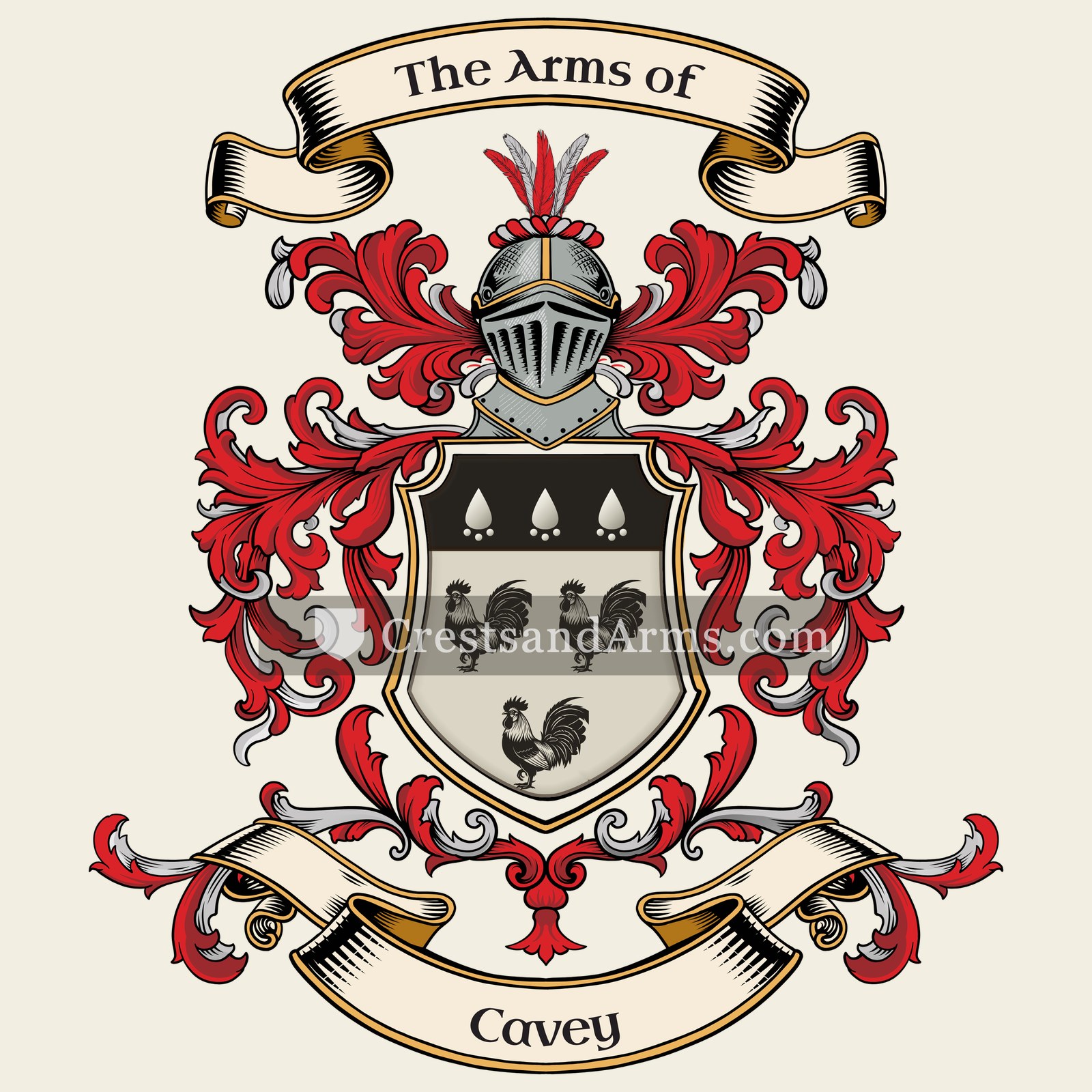The Cavey coat of arms