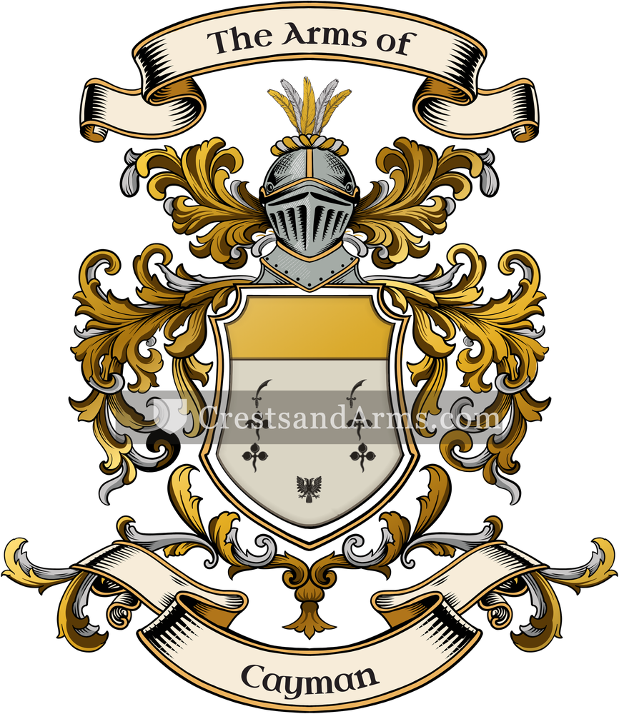 The Cayman coat of arms, drawn from the recorded blazon