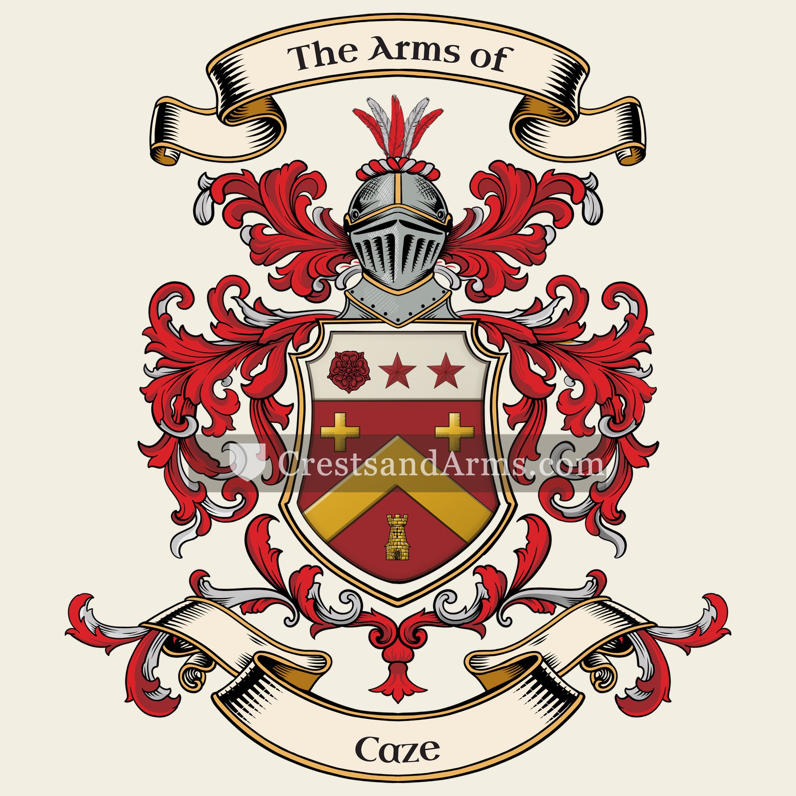The Caze coat of arms