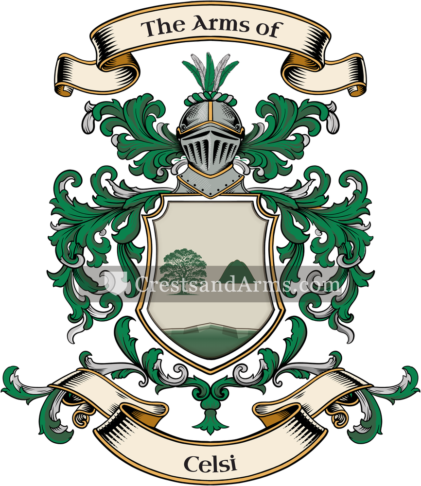 The Celsi coat of arms, drawn from the recorded blazon