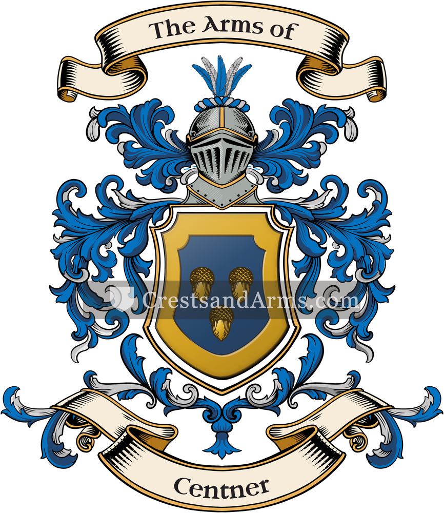 The Centner coat of arms, drawn from the recorded blazon