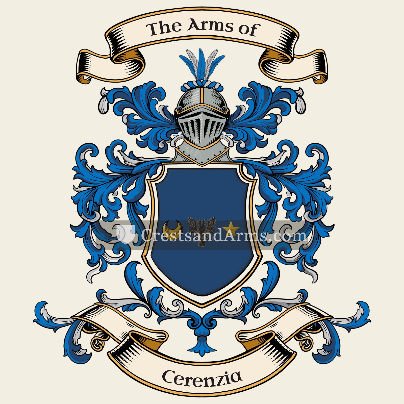 The Cerenzia coat of arms, drawn from the recorded blazon