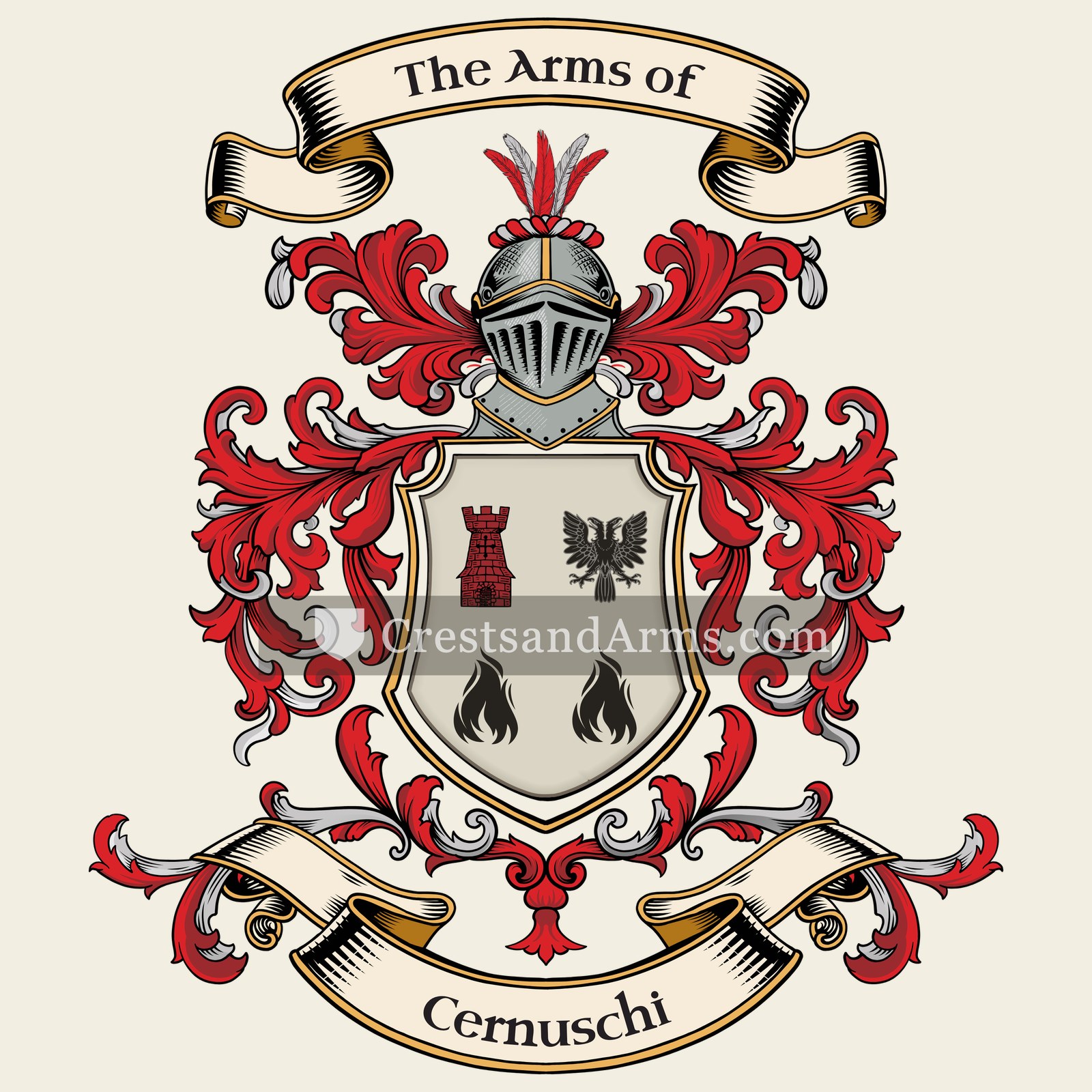 The Cernuschi coat of arms