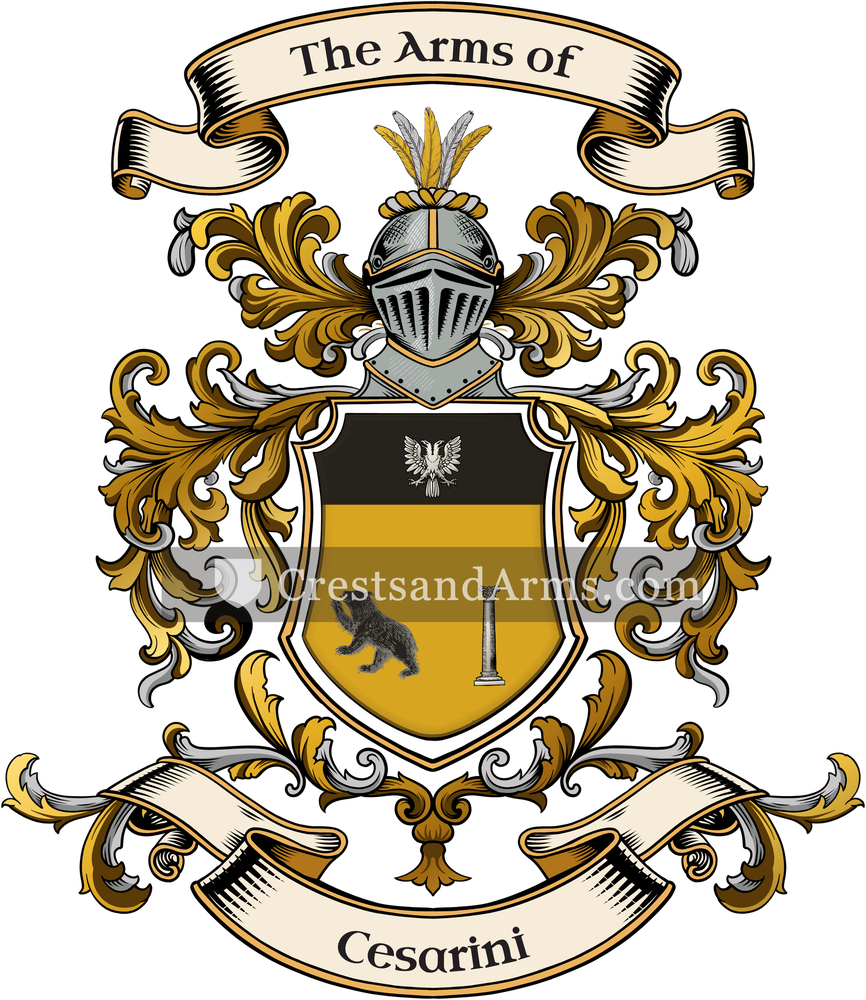 The Cesarini coat of arms, drawn from the recorded blazon
