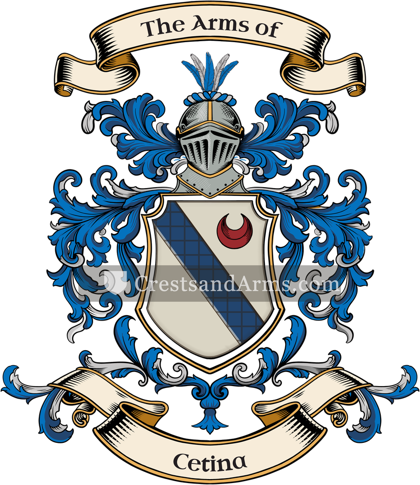 The Cetina coat of arms, drawn from the recorded blazon