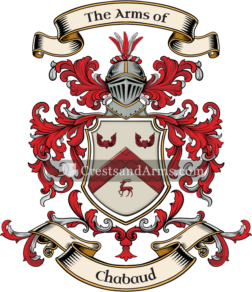 The Chabaud coat of arms, drawn from the recorded blazon