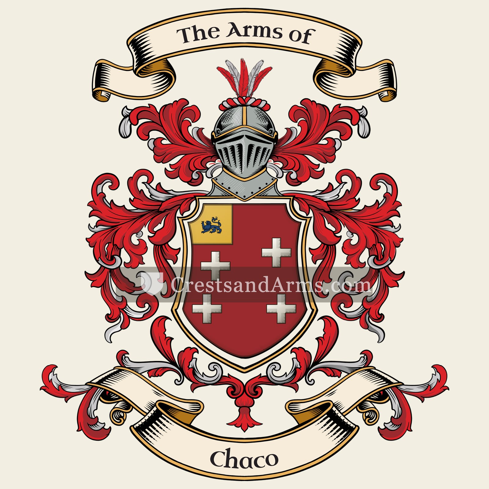 The Chaco coat of arms, drawn from the recorded blazon