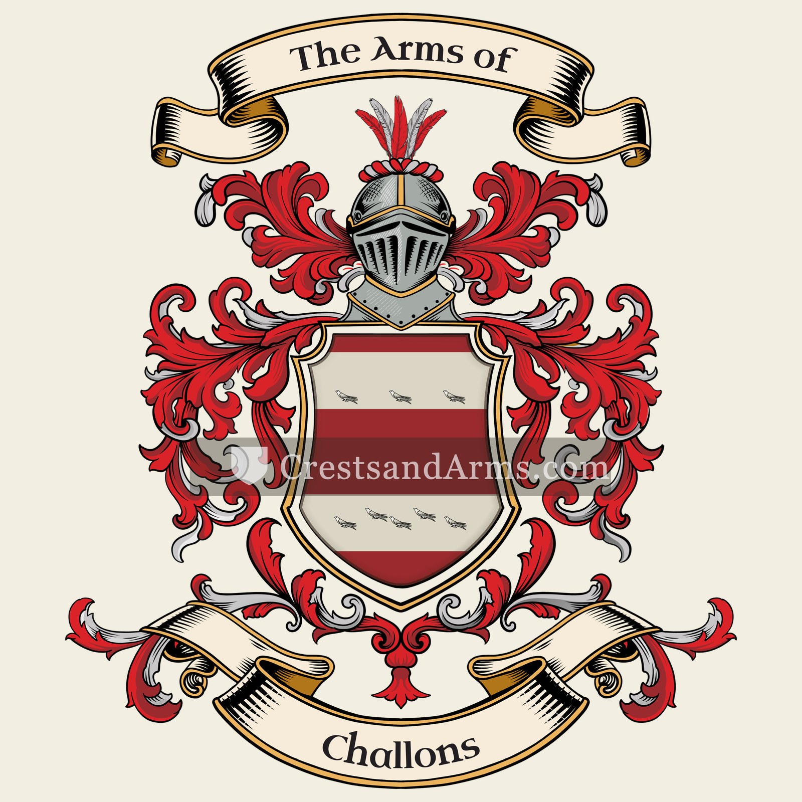 The Challons coat of arms