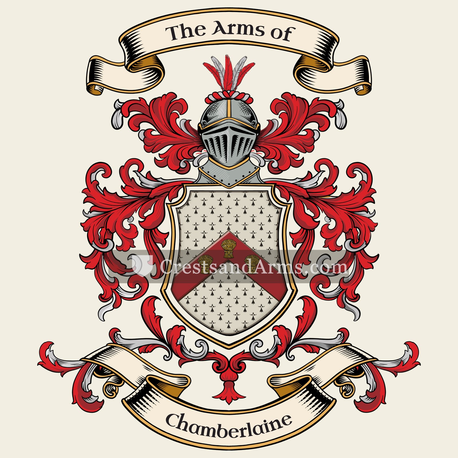 The Chamberlaine coat of arms