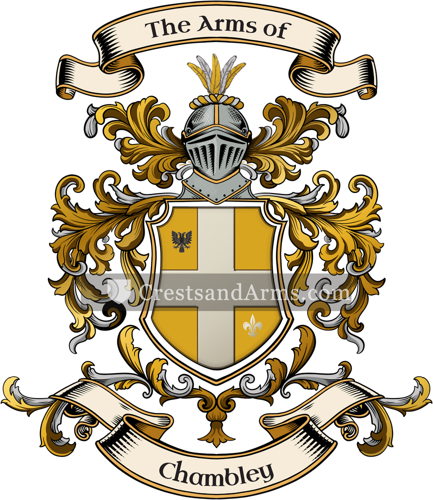 The Chambley coat of arms, drawn from the recorded blazon