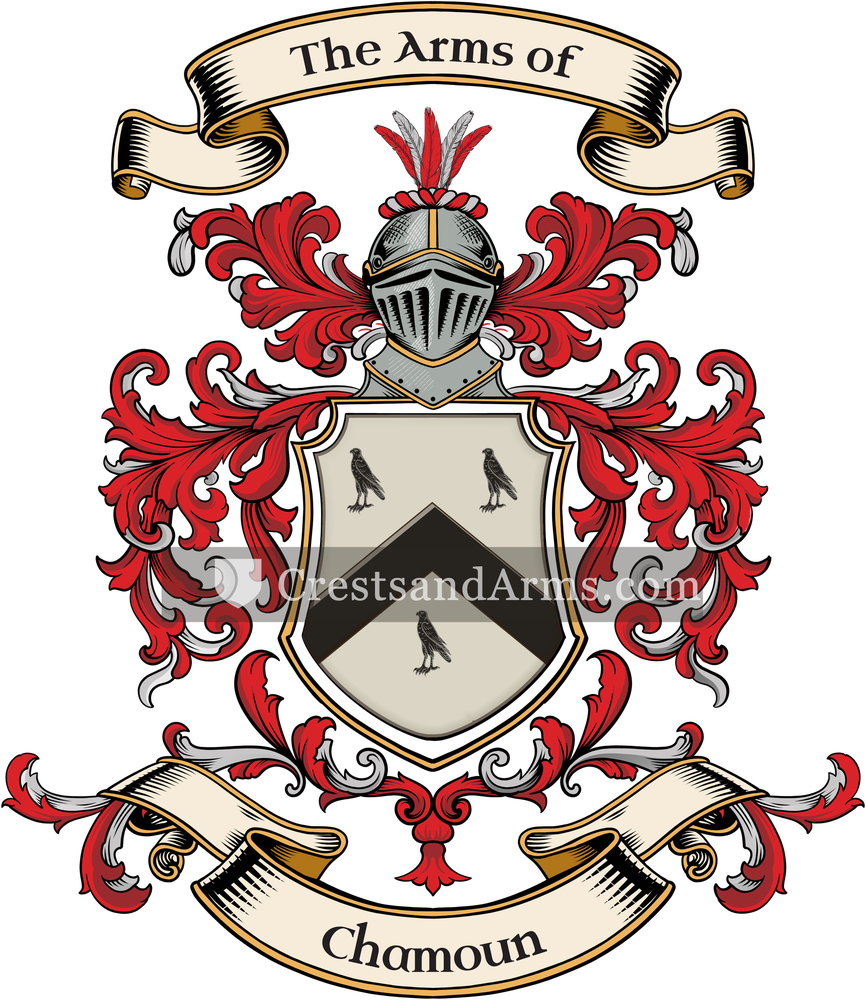 The Chamoun coat of arms, drawn from the recorded blazon