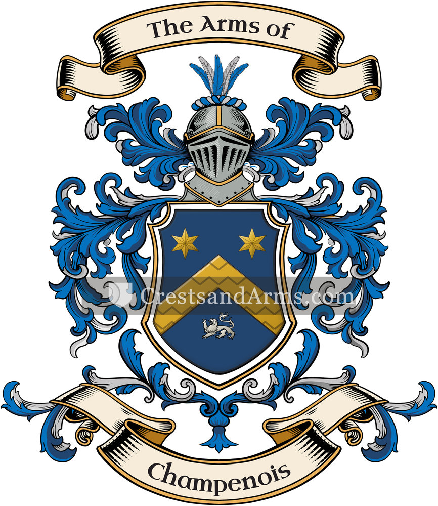 The Champenois coat of arms, drawn from the recorded blazon