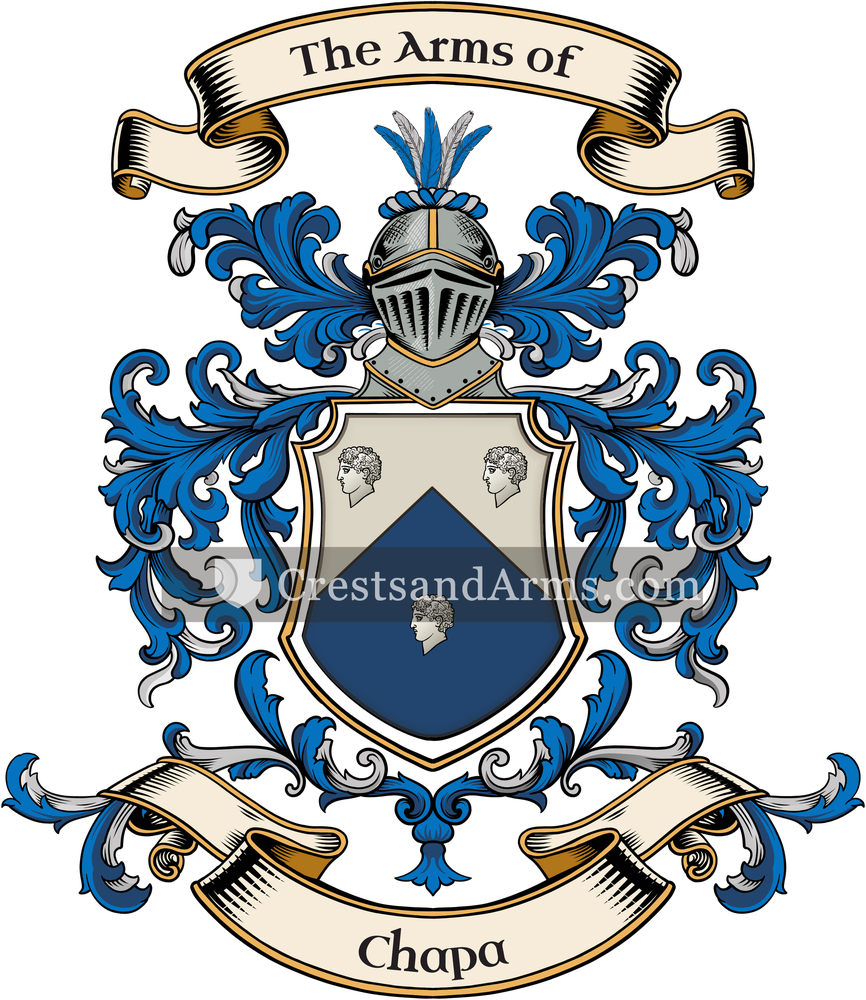 The Chapa coat of arms, drawn from the recorded blazon