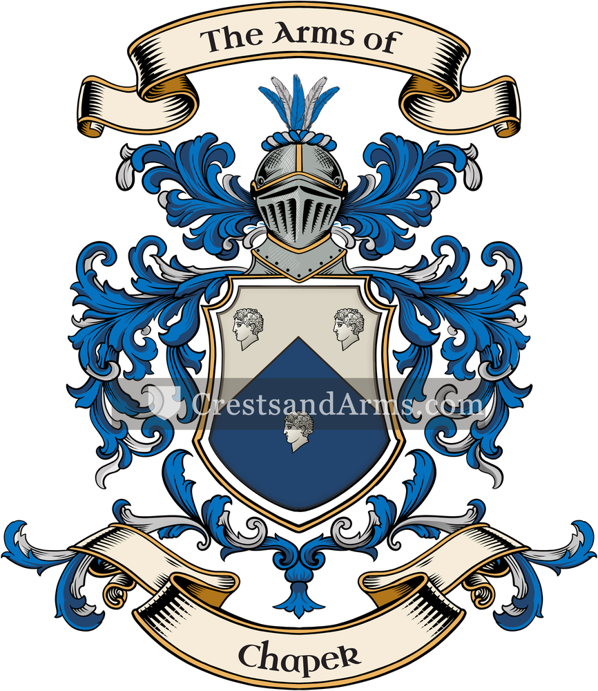 The Chapek coat of arms, drawn from the recorded blazon