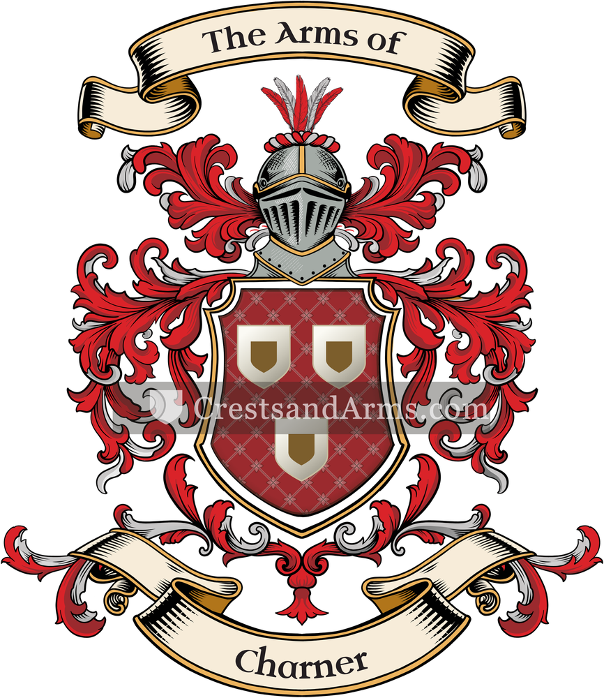 The Charner coat of arms, drawn from the recorded blazon