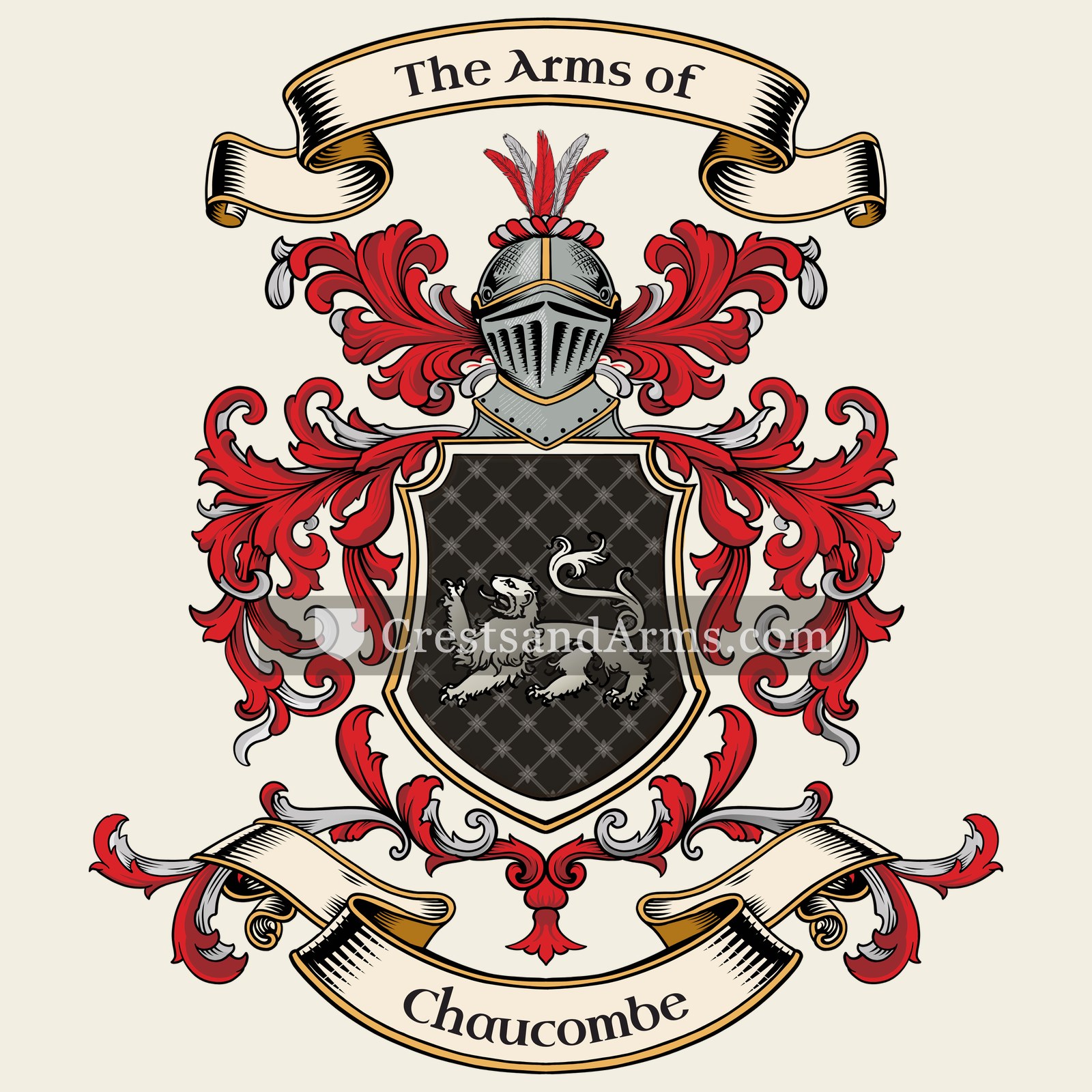 The Chaucombe coat of arms