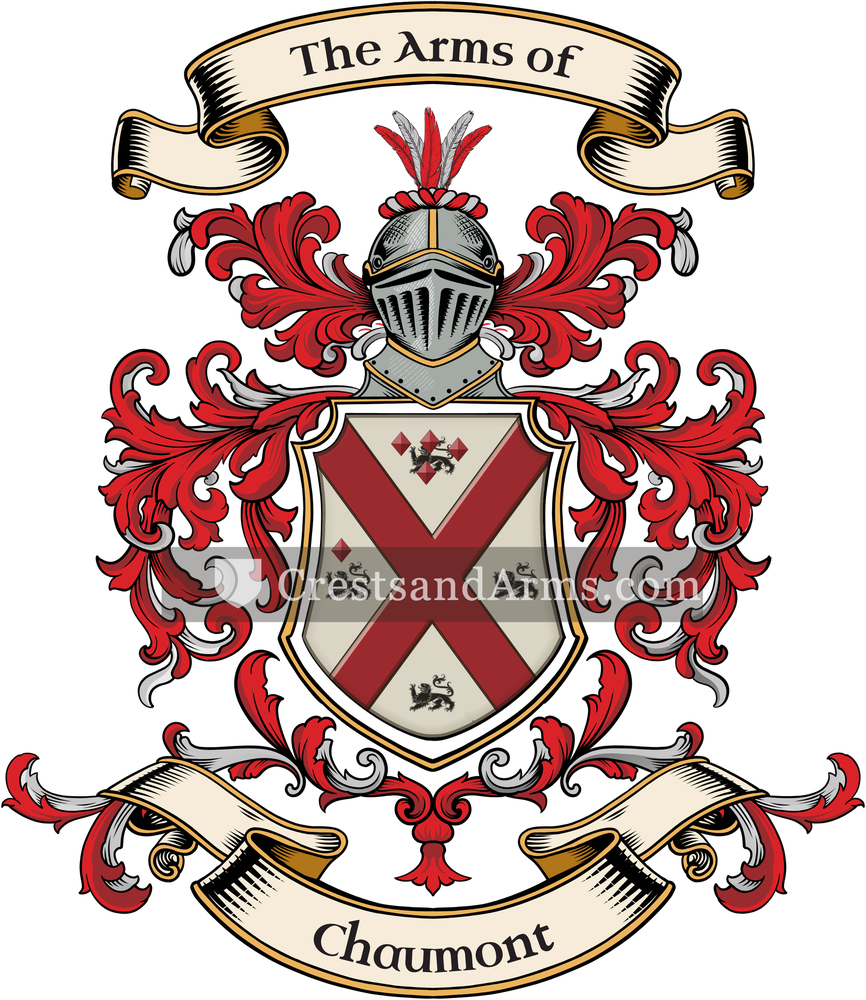 The Chaumont coat of arms, drawn from the recorded blazon