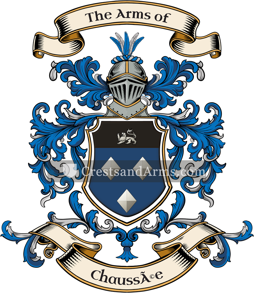 The Chaussée coat of arms, drawn from the recorded blazon