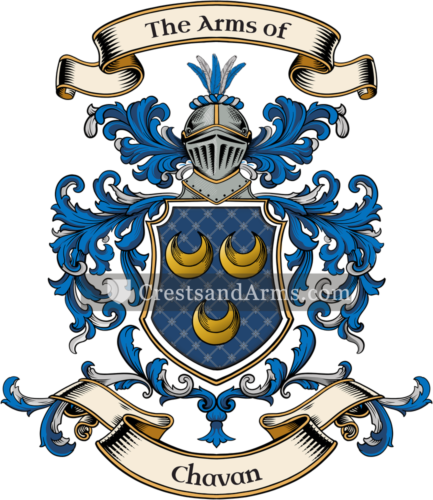 The Chavan coat of arms, drawn from the recorded blazon