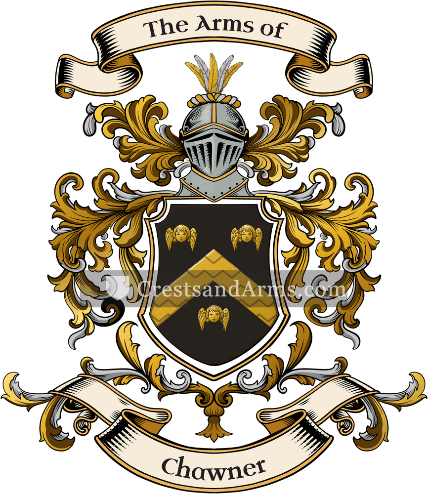 The Chawner coat of arms, drawn from the recorded blazon