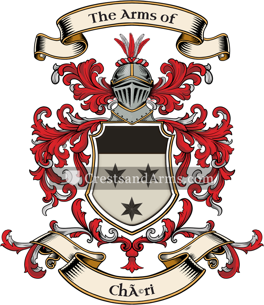 The Chéri coat of arms, drawn from the recorded blazon