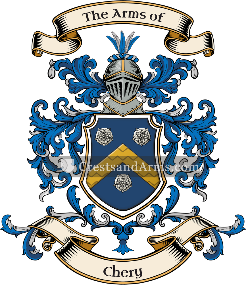 The Chery coat of arms, drawn from the recorded blazon