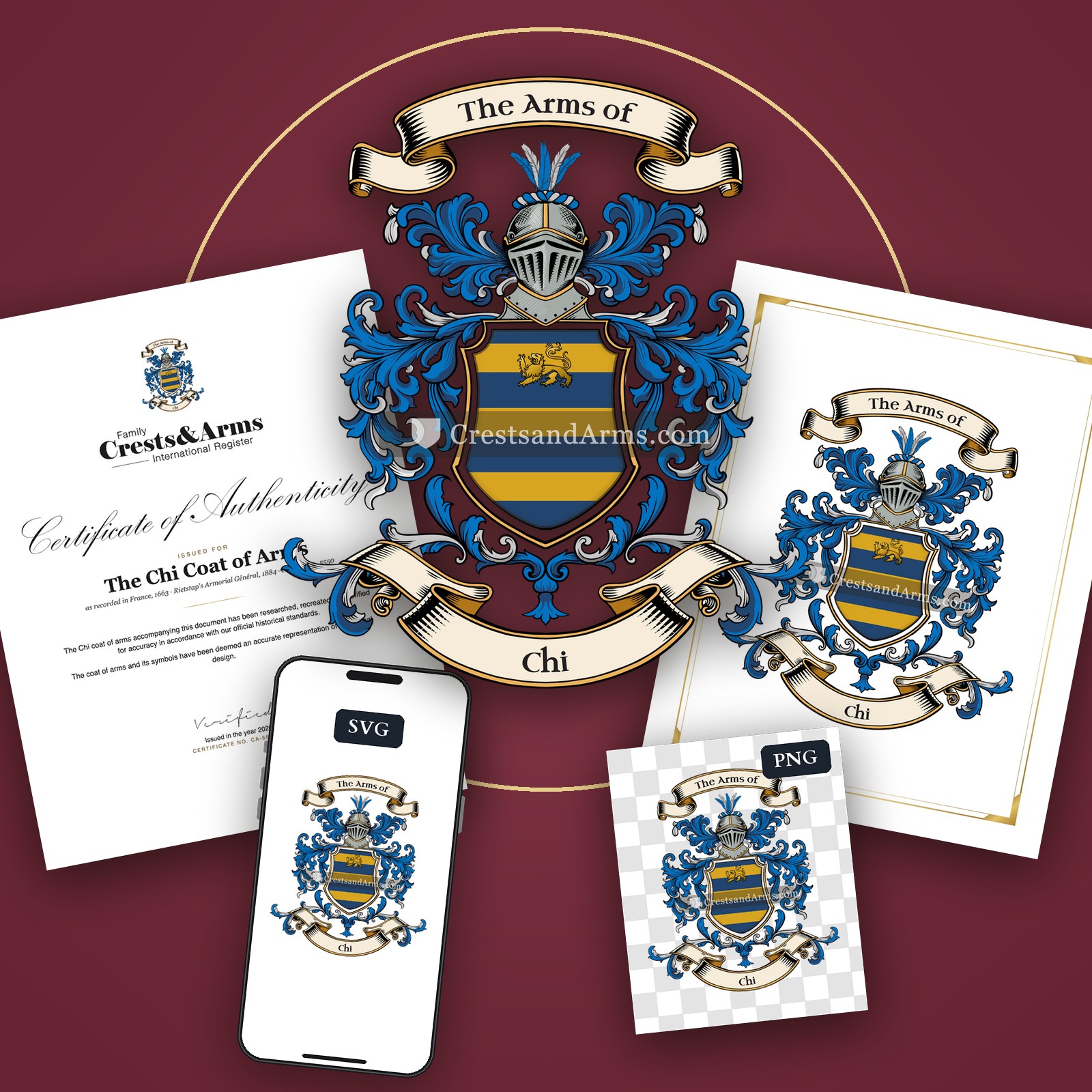 The Chi arms on the coat of arms — digital pack