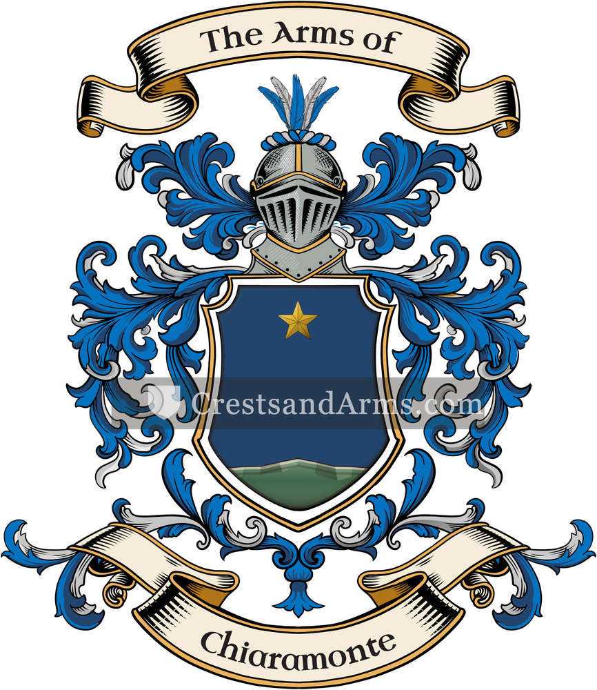 The Chiaramonte coat of arms, drawn from the recorded blazon