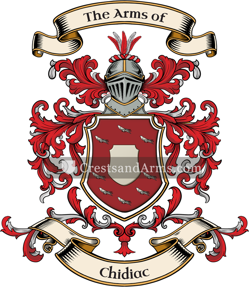 The Chidiac coat of arms, drawn from the recorded blazon