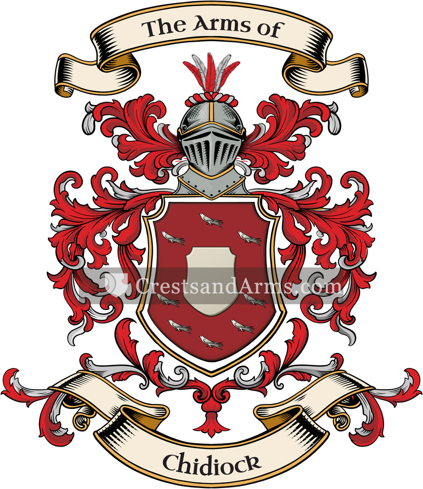 The Chidiock coat of arms, drawn from the recorded blazon