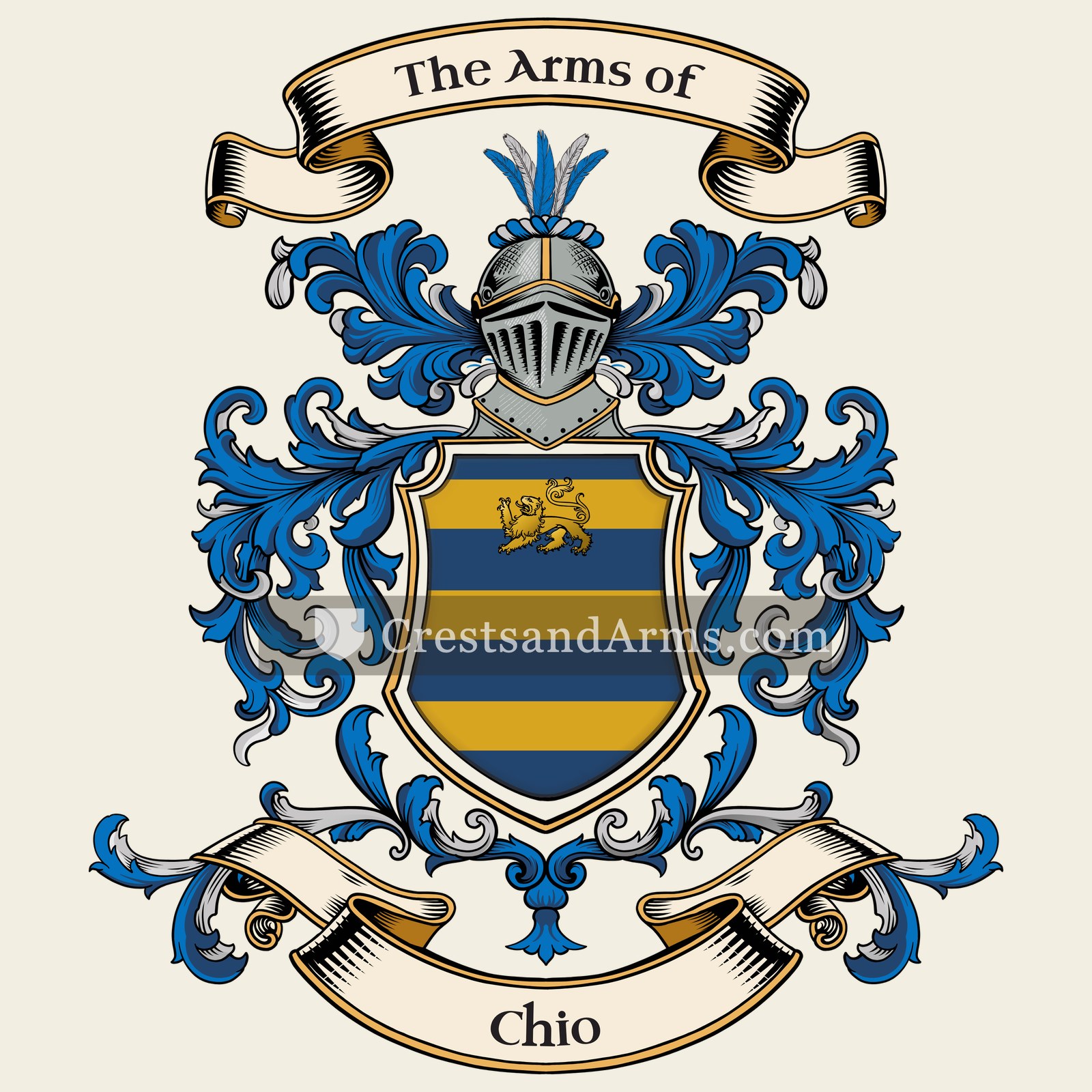 The Chio coat of arms, drawn from the recorded blazon