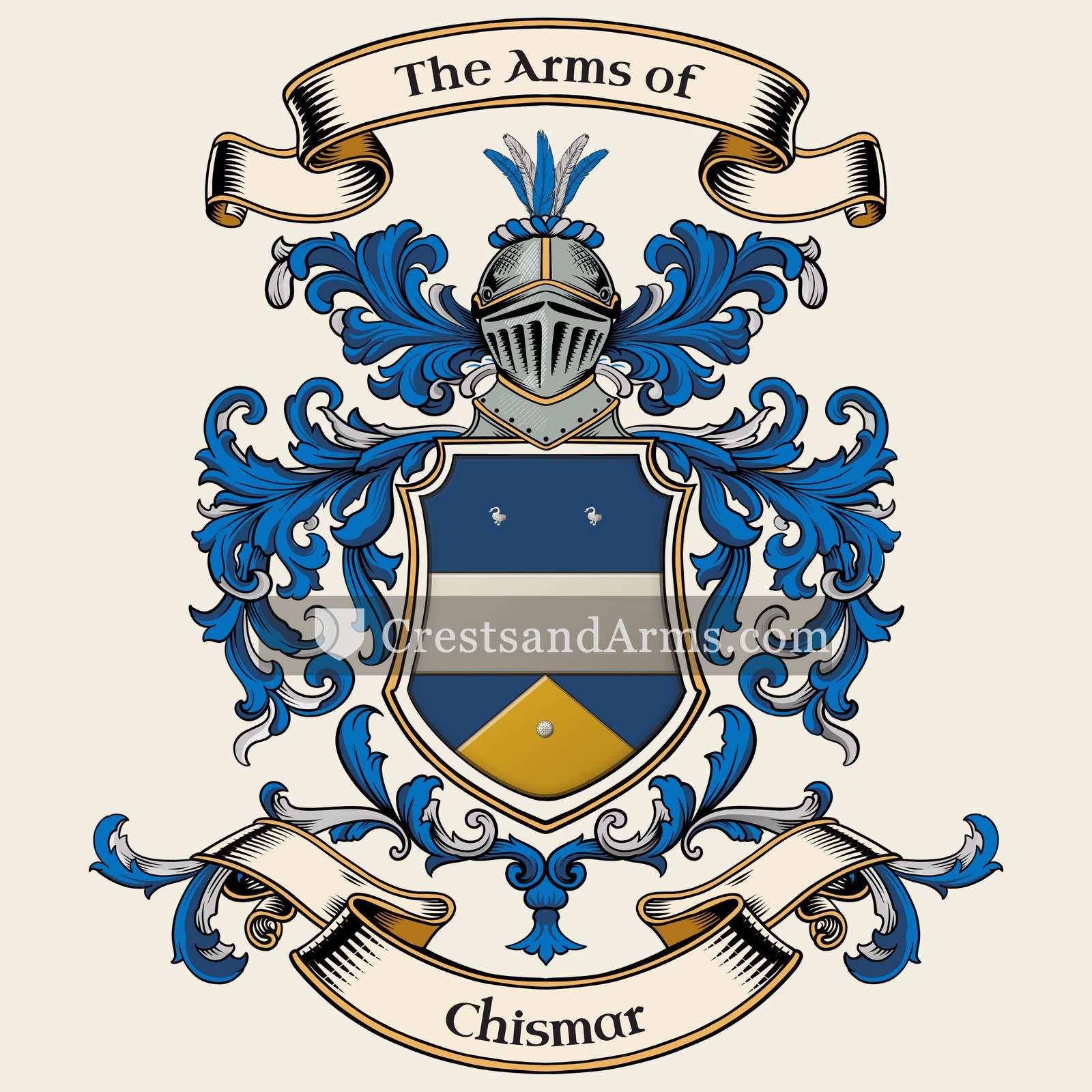 The Chismar coat of arms, drawn from the recorded blazon