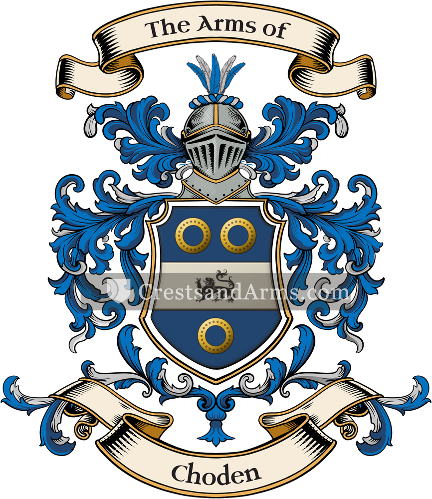 The Choden coat of arms, drawn from the recorded blazon