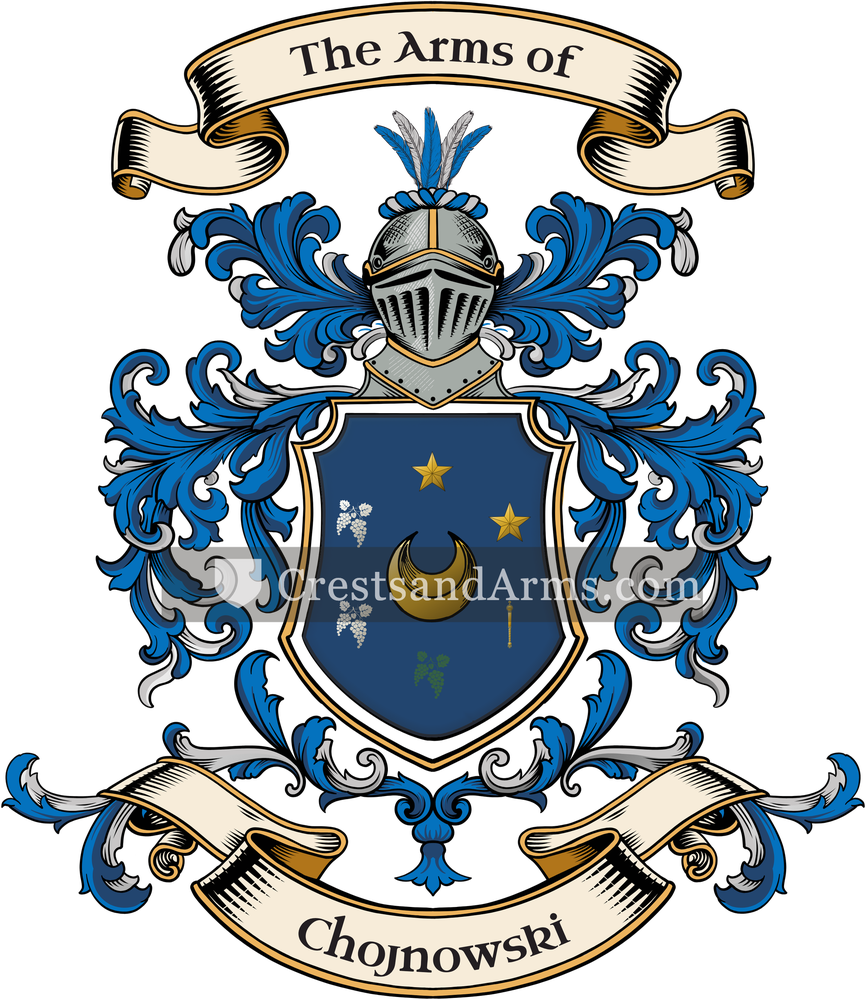 The Chojnowski coat of arms, drawn from the recorded blazon