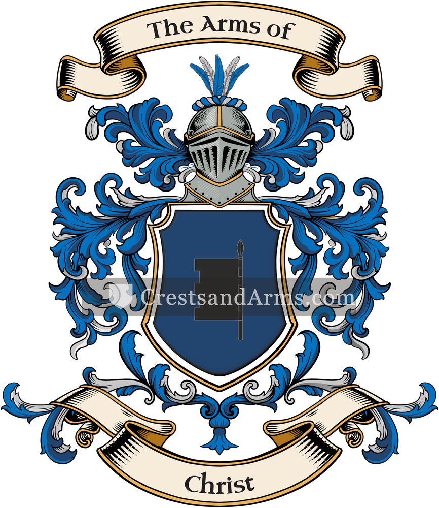 The Christ coat of arms, drawn from the recorded blazon