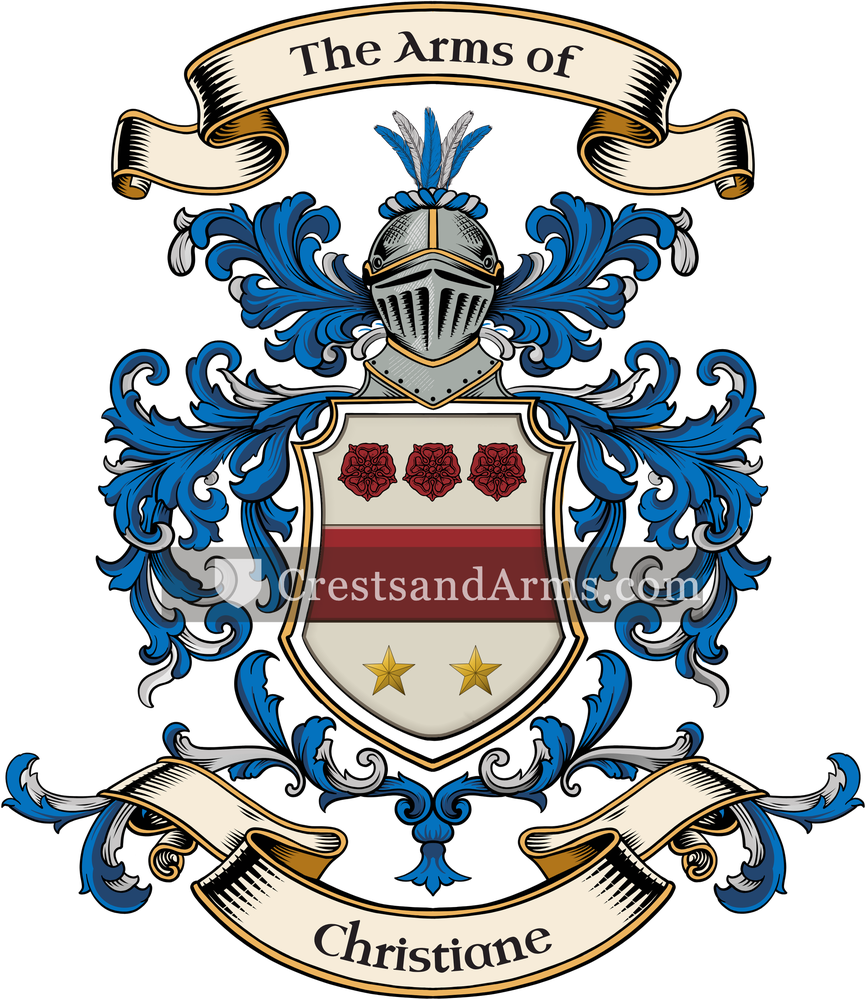 The Christiane coat of arms, drawn from the recorded blazon